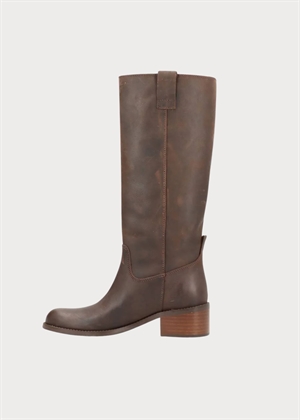 Martina long støvle Leather Chocolat Phenumb 